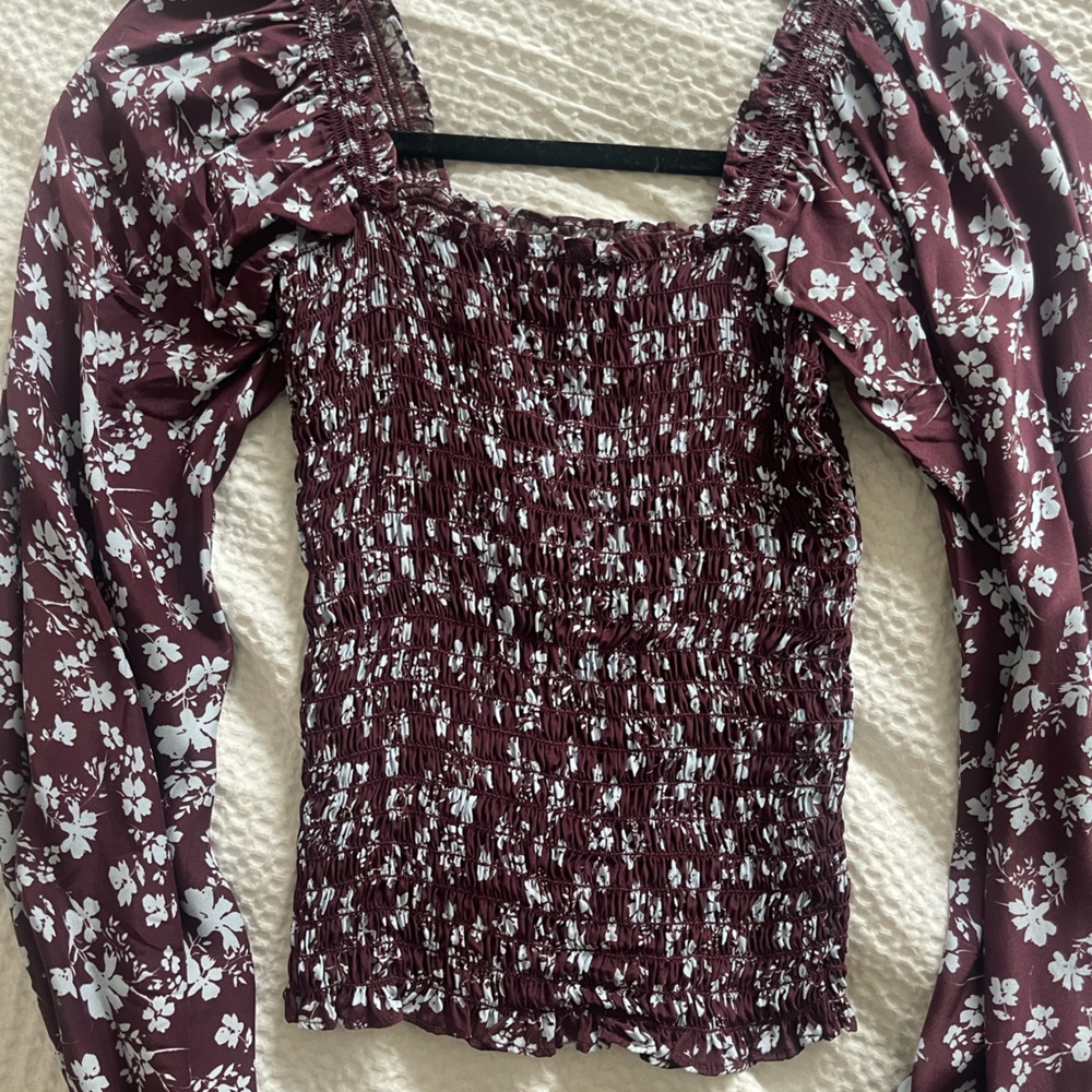 La Ligne Silk Floral Top